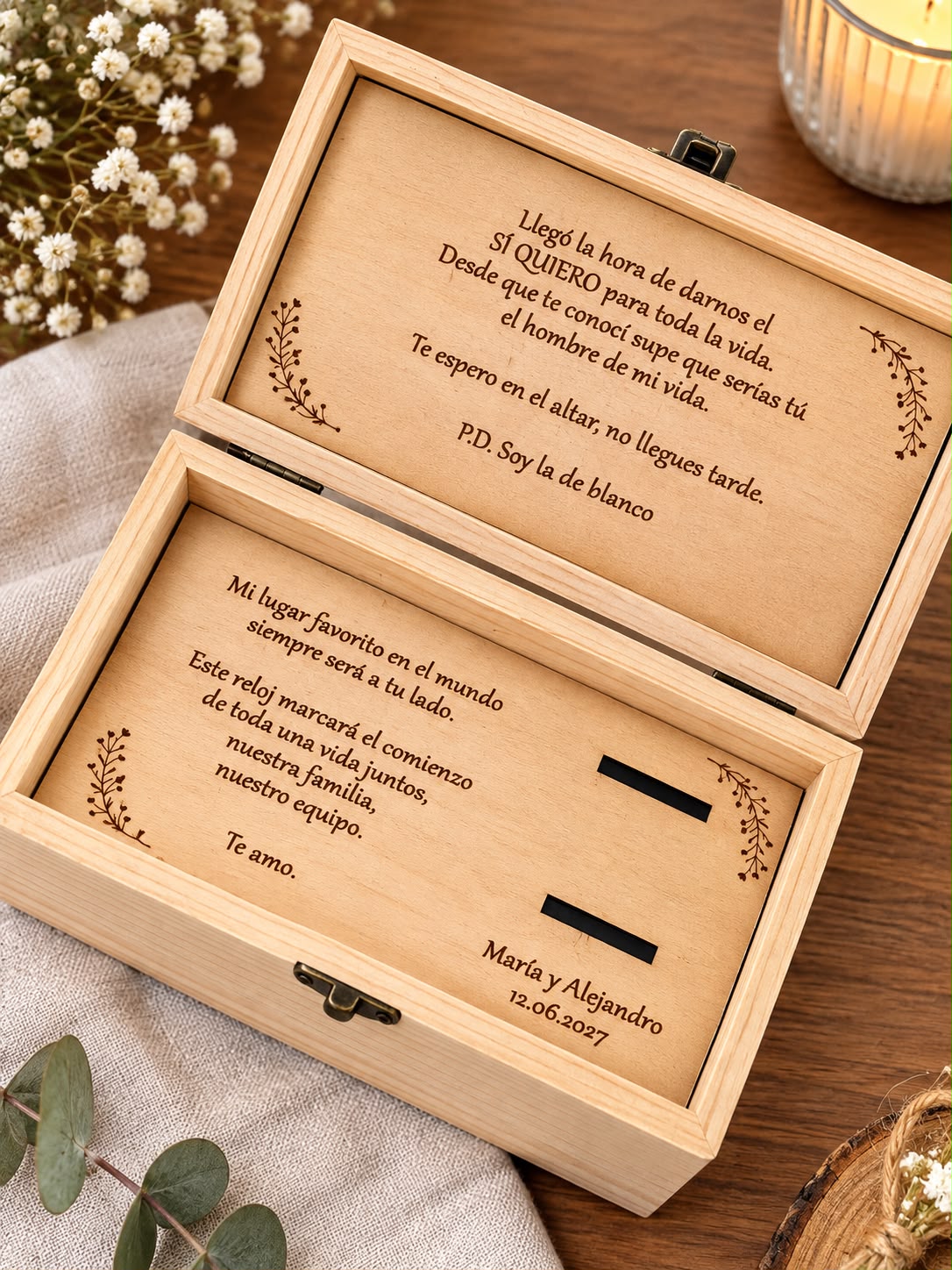 Caja de madera para reloj